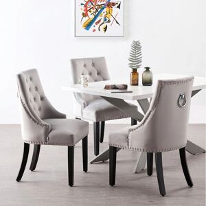 Set da Pranzo Windsor Duke Grigio Chiaro - Mobili da Cucina Set da Pranzo Windsor Duke Grigio Chiaro - Mobili da Cucina