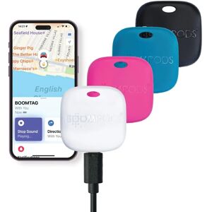 Boampods Boomtag Rechargeable Traceur Bluetooth Multicolore - 4 Pack - Publicité Boampods Boomtag Rechargeable Traceur Bluetooth Multicolore - 4 Pack - Publicité