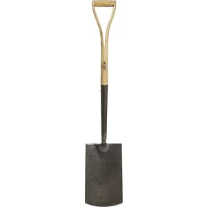 JCB Heritage Garden Spade - Heavy-Duty Steel Blade - Ash Wood Handle - Garden Spade JCB Heritage Garden Spade - Heavy-Duty Steel Blade - Ash Wood Handle - Garden Spade