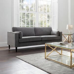 Julian Bowen Hayward Grey Chenille 3 Seater Sofa - Sofa Julian Bowen Hayward Grey Chenille 3 Seater Sofa - Sofa
