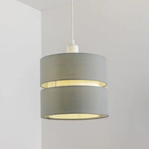 Cgc Lighting Gayle Grey Two Tier Lamp Shade - Lamp Shade Cgc Lighting Gayle Grey Two Tier Lamp Shade - Lamp Shade
