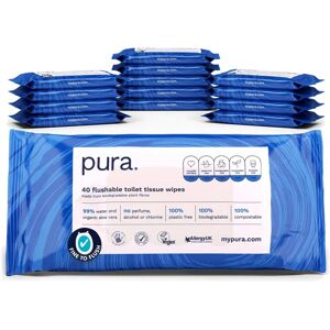 Pura Premium Flushable Moist Toilet Tissue Wipes - Toilet tissue wipes Pura Premium Flushable Moist Toilet Tissue Wipes - Toilet tissue wipes