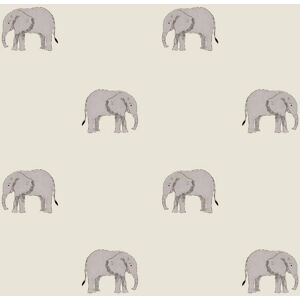 Sophie Allport Elephant Wallpaper Natural - Wallpaper Sophie Allport Elephant Wallpaper Natural - Wallpaper