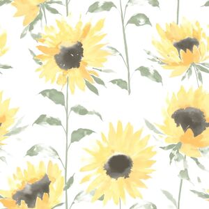 Catherine Lansfield Sunflower Wallpaper - Floral, Textured, Yellow Catherine Lansfield Sunflower Wallpaper - Floral, Textured, Yellow