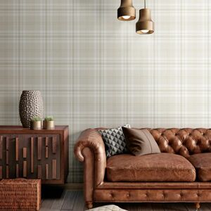 Muriva Catherine Lansfield Kelso Check Cream Wallpaper - Wallpaper Muriva Catherine Lansfield Kelso Check Cream Wallpaper - Wallpaper