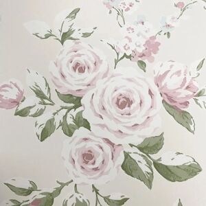 Catherine Lansfield Canterbury Papier Peint Floral Crème/Rose - Papier - Publicité Catherine Lansfield Canterbury Papier Peint Floral Crème/Rose - Papier - Publicité