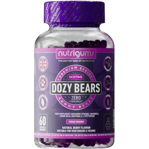DOZYBEARS 60 Vegan Gummy Bears Mixed Berry - LTryptophan, Vitamins C B2 B3 B5 B6 B12 DOZYBEARS 60 Vegan Gummy Bears Mixed Berry - LTryptophan, Vitamins C B2 B3 B5 B6 B12