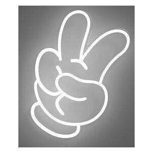 YellowPop Luvas de Paz LED Decoração - Figura luminosa YellowPop Luvas de Paz LED Decoração - Figura luminosa