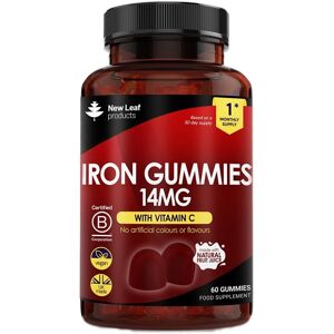 New Leaf Iron Gummies - 14mg, 120 pcs - Vegan, Gluten-Free - Iron Supplement New Leaf Iron Gummies - 14mg, 120 pcs - Vegan, Gluten-Free - Iron Supplement