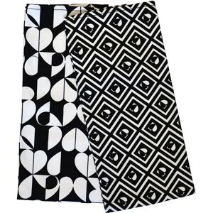 Beau and Elliot Monochrome Set of 2 Tea Towels - Tea Towels Beau and Elliot Monochrome Set of 2 Tea Towels - Tea Towels