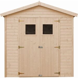 Timber Garden Shed with Windows - 4 m² - Natural Wood Panels - M351 Timber Garden Shed with Windows - 4 m² - Natural Wood Panels - M351