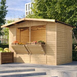 Abri de Jardin Timbela - 6 m², Beige, Bois Nordique, Modèle H232x336x263 - Publicité Abri de Jardin Timbela - 6 m², Beige, Bois Nordique, Modèle H232x336x263 - Publicité