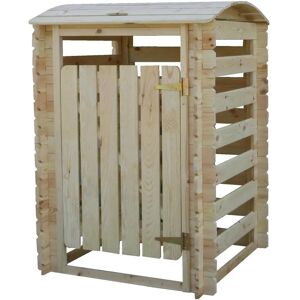 TIMBELA Capannone in legno per rifiuti giardino 0.72m2 con porte con serratura TIMBELA Capannone in legno per rifiuti giardino 0.72m2 con porte con serratura