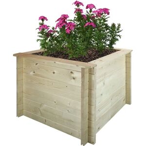 Timbela Jardinera Elevada - 78x78x57cm - Maceta de madera para exteriores Timbela Jardinera Elevada - 78x78x57cm - Maceta de madera para exteriores