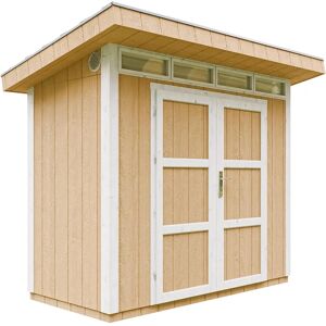 Timbela Gartenschuppen SmartSide 3m2 mit Boden & Bitumenschindeln - Harvest Honey Timbela Gartenschuppen SmartSide 3m2 mit Boden & Bitumenschindeln - Harvest Honey
