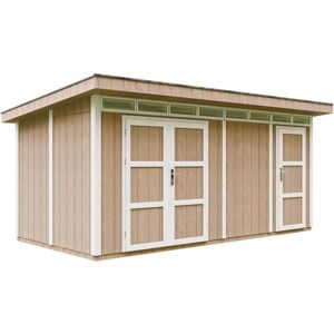 Timela Caseta de jardín - Madera 8.52 + 2.95m² con Suelo y Baldosas - Almacenamiento Exterior Timela Caseta de jardín - Madera 8.52 + 2.95m² con Suelo y Baldosas - Almacenamiento Exterior