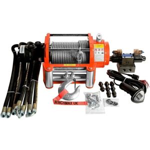 WINCHMAX 10000lb Hydraulic Winch - Steel Rope, 24V, Orange WINCHMAX 10000lb Hydraulic Winch - Steel Rope, 24V, Orange