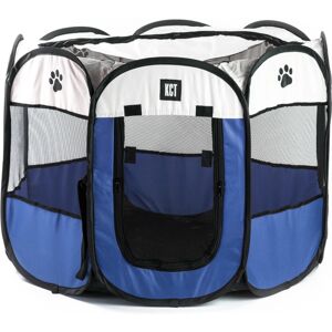 KCT - Portable Fabric Dog Play Pen - Blue - Medium - Playpen KCT - Portable Fabric Dog Play Pen - Blue - Medium - Playpen