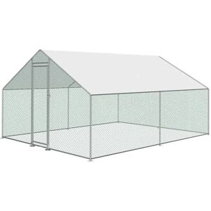 KCT 3x3m Walk in Chicken Coop Pet Run Poultry Pen Bird Cage Aviary Pen with Cover KCT 3x3m Walk in Chicken Coop Pet Run Poultry Pen Bird Cage Aviary Pen with Cover