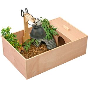 KCT Small Wooden Tortoise Table Lamp Arm - Vivarium Table KCT Small Wooden Tortoise Table Lamp Arm - Vivarium Table