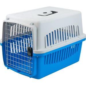 KCT - Portable Plastic Pet Carrier - Large - Blue - Carrier KCT - Portable Plastic Pet Carrier - Large - Blue - Carrier