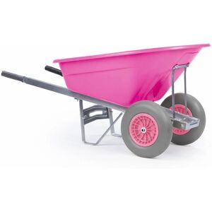 KCT - 160L XL Twin Wheel - Pink - Heavy Duty - Wheelbarrow KCT - 160L XL Twin Wheel - Pink - Heavy Duty - Wheelbarrow