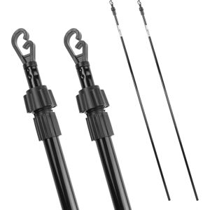 KCT - 2x 2.4m - Washing Line Prop Pole - Extendable Clothes Line KCT - 2x 2.4m - Washing Line Prop Pole - Extendable Clothes Line