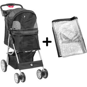 KCT - Hooded Pet Stroller - Black - Small-Medium - Pet Stroller KCT - Hooded Pet Stroller - Black - Small-Medium - Pet Stroller