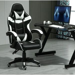 MCC - Drehbarer Gaming-Stuhl - Weiß - Kunstleder - Stuhl MCC - Drehbarer Gaming-Stuhl - Weiß - Kunstleder - Stuhl