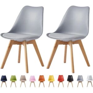 MCC Grey Dining Chairs - Wooden Legs, Soft Cushion - Dining Chairs MCC Grey Dining Chairs - Wooden Legs, Soft Cushion - Dining Chairs