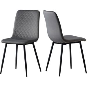 MCC Lexi Dunkelgraue Samtstoff Esszimmerstühle - Dining Chairs MCC Lexi Dunkelgraue Samtstoff Esszimmerstühle - Dining Chairs