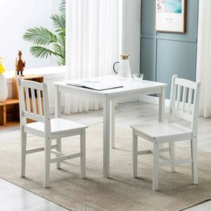 MCC - Classic Wood Table 2+1 - White - Dining set MCC - Classic Wood Table 2+1 - White - Dining set