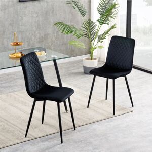 MCC Lexi Black Velvet Dining Chairs - Dining Chairs MCC Lexi Black Velvet Dining Chairs - Dining Chairs