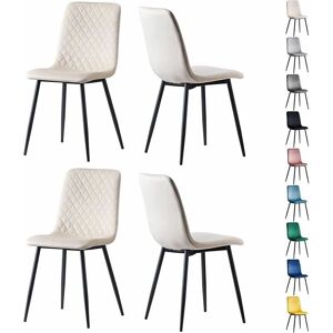 Lexi Beige Velvet Dining Chairs Set of 1/2/4 - Dining Chairs Lexi Beige Velvet Dining Chairs Set of 1/2/4 - Dining Chairs