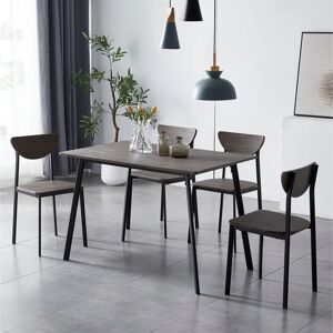 MCC - Blake - Metal Wood Effect - 4 Chairs - Dining Set MCC - Blake - Metal Wood Effect - 4 Chairs - Dining Set