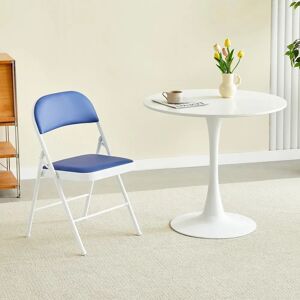 MCC - Faux Leather padded Foldable Chair - Blue - Chair MCC - Faux Leather padded Foldable Chair - Blue - Chair