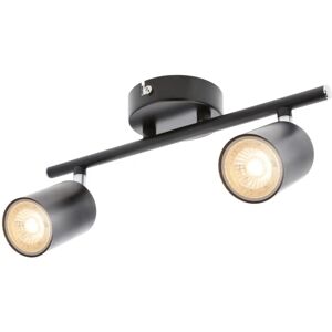 CGC Lighting 'Jack' Black Double Head GU10 Ceiling Spot Light - Ceiling Lighting CGC Lighting 'Jack' Black Double Head GU10 Ceiling Spot Light - Ceiling Lighting