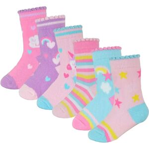 Sock Snob Baby Unicorn Socks - 6 Pairs Soft Cotton Babygirls Cute Pattern - 0-12M Sock Snob Baby Unicorn Socks - 6 Pairs Soft Cotton Babygirls Cute Pattern - 0-12M