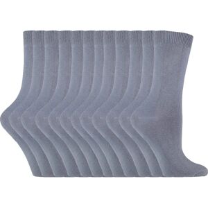 Sock Snob Cotton Rich Socks - 12 Pair Grey UK 4-8 Sock Snob Cotton Rich Socks - 12 Pair Grey UK 4-8