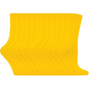 Sock Snob Cotton Rich Socks - 12 Pair - Yellow - Women Sock Snob Cotton Rich Socks - 12 Pair - Yellow - Women