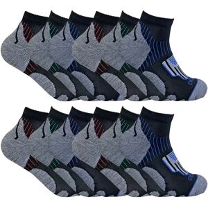 Sock Snob 12-Pack Cycling Socks - Low Cut Sport Socks Black Sock Snob 12-Pack Cycling Socks - Low Cut Sport Socks Black