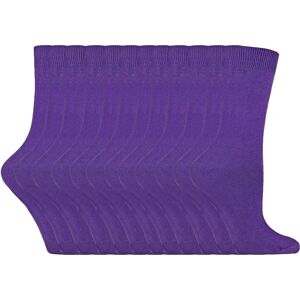 Sock Snob 12 Pair Cotton Rich Socks - Purple - Socks Sock Snob 12 Pair Cotton Rich Socks - Purple - Socks