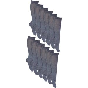 Sock Snob Grey 12 Pairs Knee High Cotton School Socks Sock Snob Grey 12 Pairs Knee High Cotton School Socks