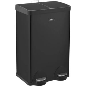 Cooks Professional Dual Pedal Recycling Bin - 60L Black - Recycling Bin Cooks Professional Dual Pedal Recycling Bin - 60L Black - Recycling Bin