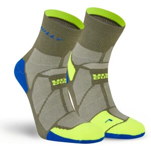 Hilly Marathon Fresh Anklet Socks - Olive Green/Fluo Yellow - Anklet Socks Hilly Marathon Fresh Anklet Socks - Olive Green/Fluo Yellow - Anklet Socks