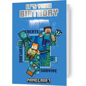 Biglietto di compleanno Minecraft Biglietto di compleanno Minecraft