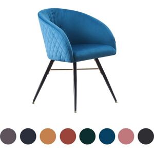 Life Interiors Viterbo Lux Velvet Dining Chair - Blue - Dining Chair Life Interiors Viterbo Lux Velvet Dining Chair - Blue - Dining Chair