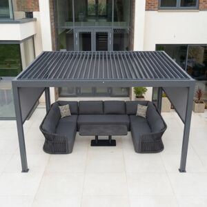 Harbour Lifestyle PergoSTET 3m x 4m - Rectangular - 3 Drop Sides - Pergola Harbour Lifestyle PergoSTET 3m x 4m - Rectangular - 3 Drop Sides - Pergola