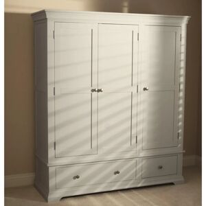 Harbour Lifestyle - Chalbury Triple Wardrobe - Pebble Grey Harbour Lifestyle - Chalbury Triple Wardrobe - Pebble Grey