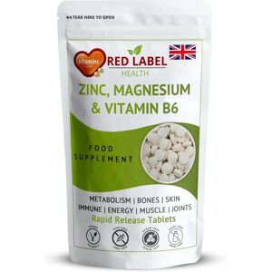 Red Label Health ZMA Zinc Magnesium Vitamin B6 - Supplements Red Label Health ZMA Zinc Magnesium Vitamin B6 - Supplements
